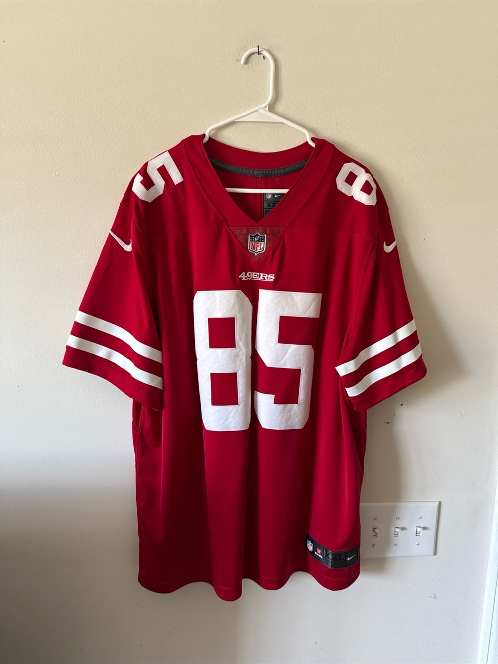 Men's Nike George Kittle #85 SF 49ers Vapor Lmtd NFL Jersey Sz 2XL - Red RARE
